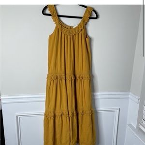 THE GREAT. Mustard Maxi Dress
